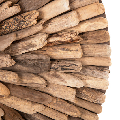 Wall Decoration Round Chiiki Hm4298 Driftwood In Natural Φ60 Cm.