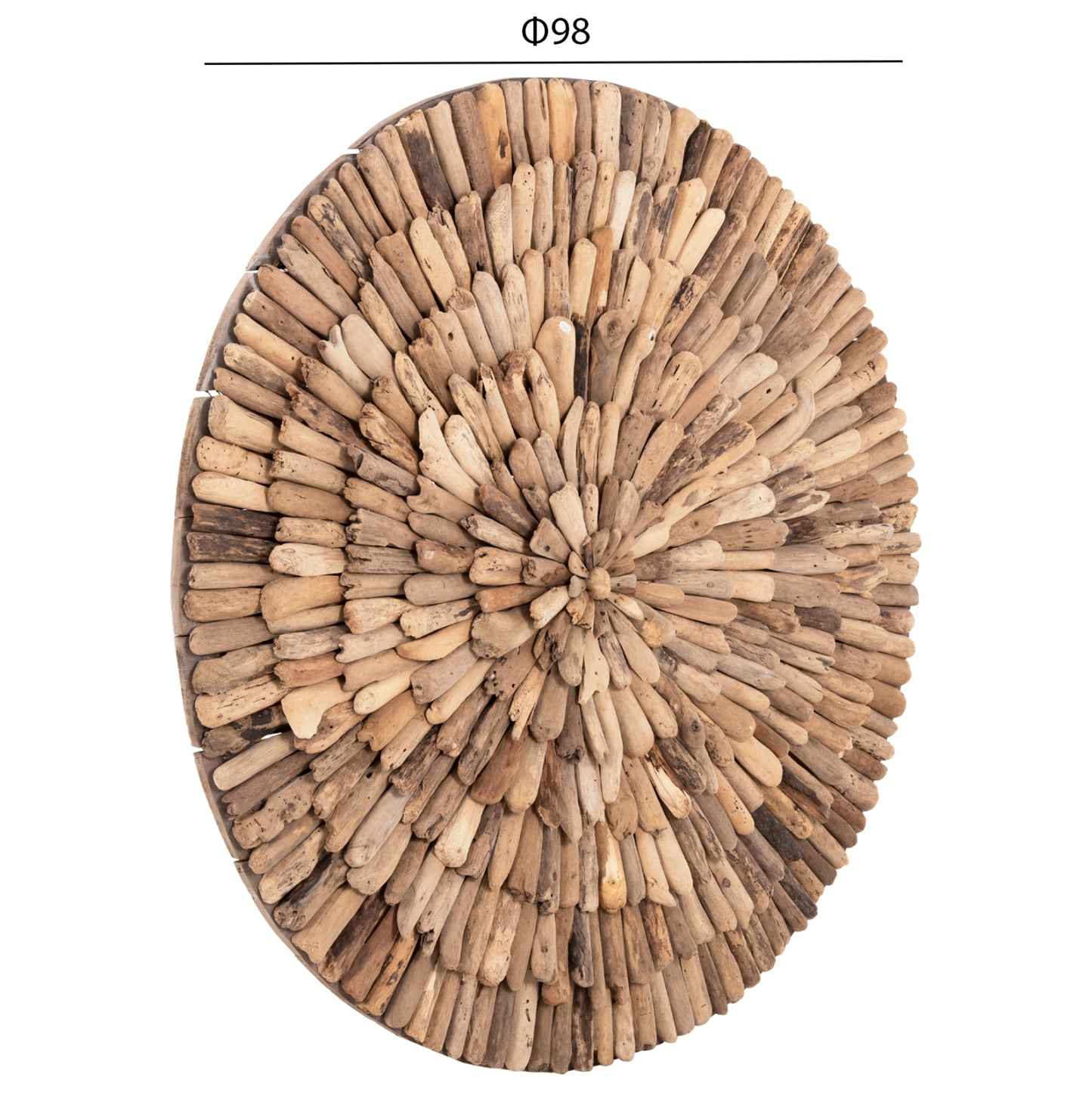 Wall Decoration Round Chiiki Hm4300 Driftwood In Natural Φ98 Cm.
