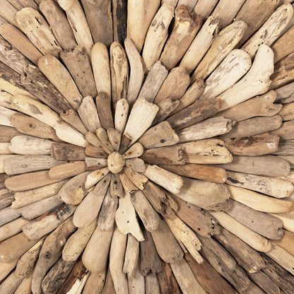 Wall Decoration Round Chiiki Hm4300 Driftwood In Natural Φ98 Cm.