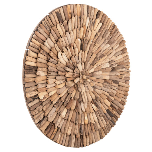 Wall Decoration Round Chiiki Hm4300 Driftwood In Natural Φ98 Cm.