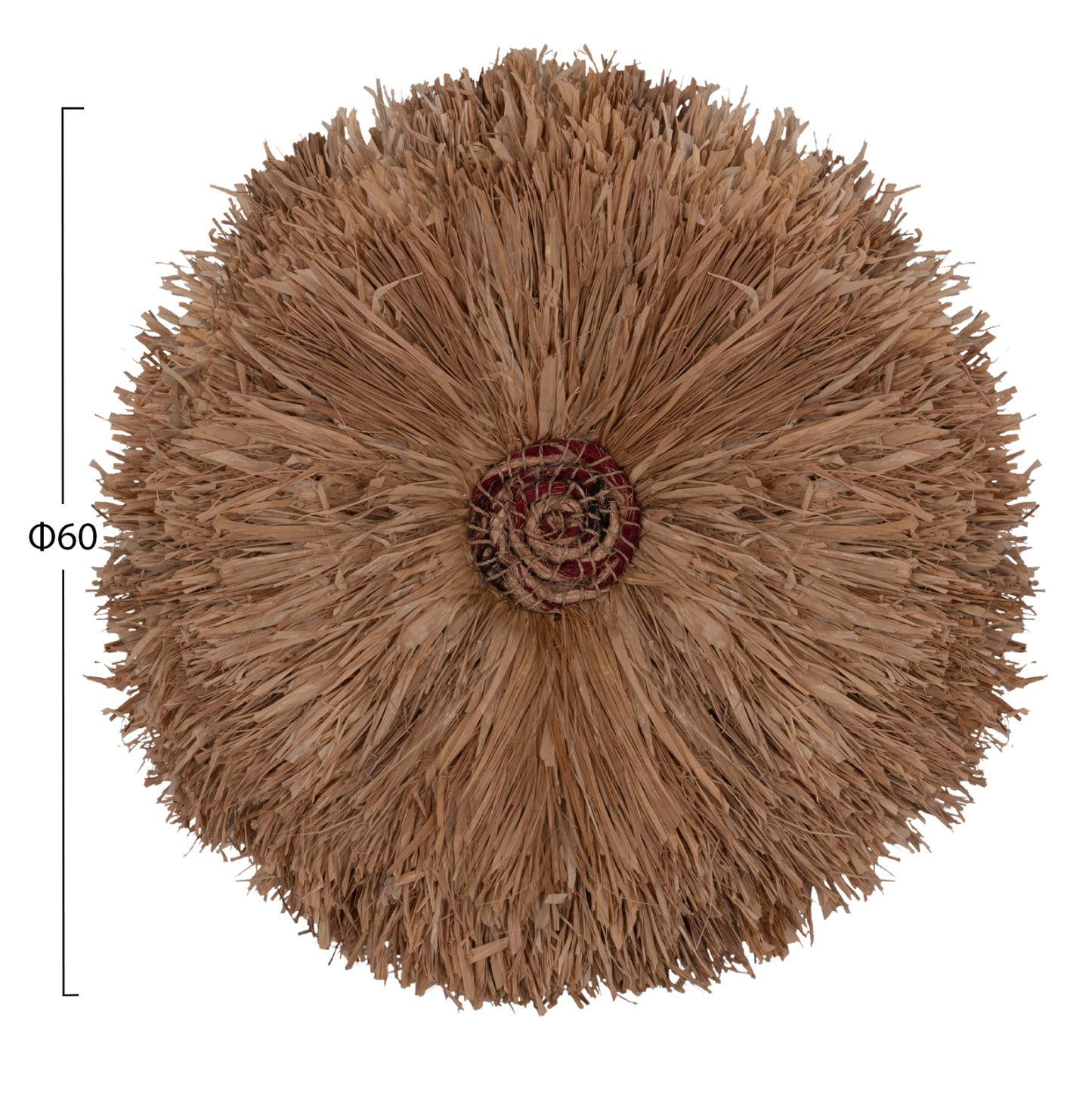 Wall Decoration Round Abor Hm4717 Sisal Fibers In Natural Φ60cm.