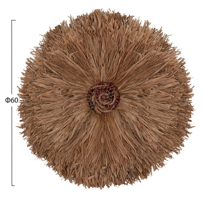 Wall Decoration Round Abor Hm4717 Sisal Fibers In Natural Φ60cm.