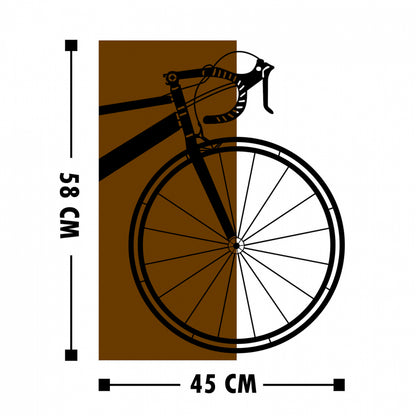 Wooden Wall Decoration With Metallic Bicycle 45x58 Hm7224