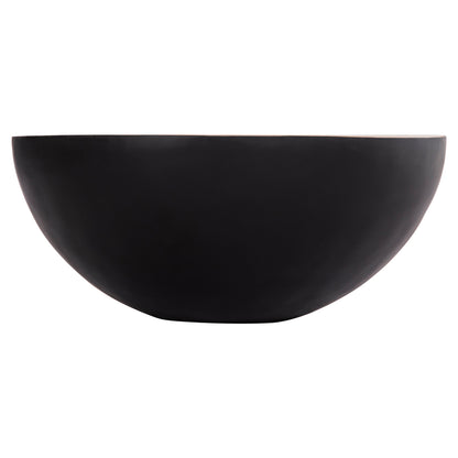 Decor Round Coffee Table Bowl Hm8717.21 Black With Acacia Wood Top Φ90x37.5hcm.