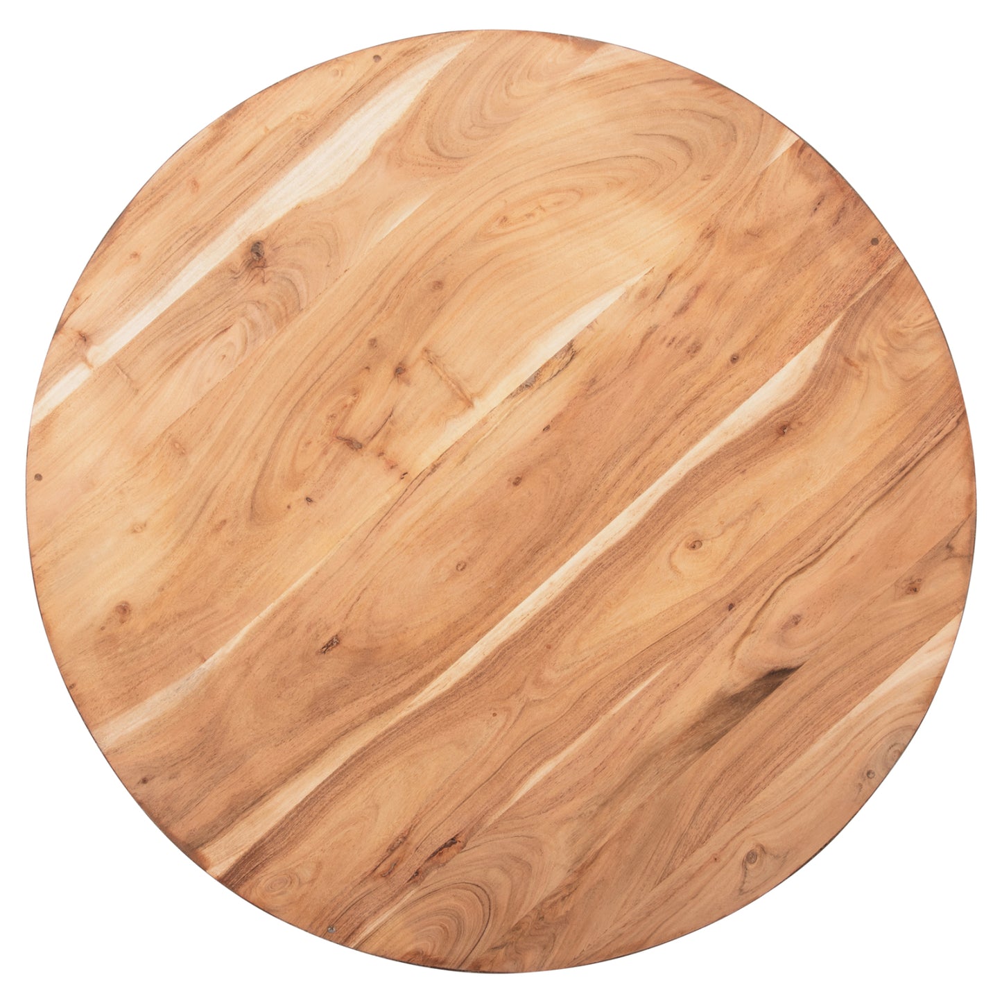 Decor Round Coffee Table Bowl Hm8717.21 Black With Acacia Wood Top Φ90x37.5hcm.