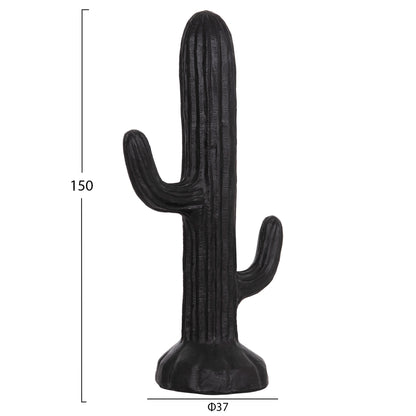 Decorative Floor Standing Cactus Hm4386.01l Plaster In Black 63x37x150hcm.