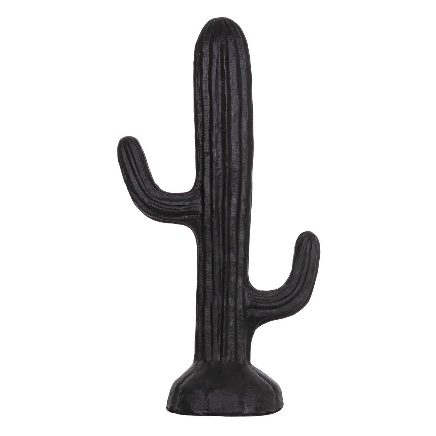 Decorative Floor Standing Cactus Hm4386.01l Plaster In Black 63x37x150hcm.