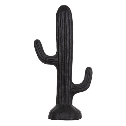 Decorative Floor Standing Cactus Hm4386.01l Plaster In Black 63x37x150hcm.