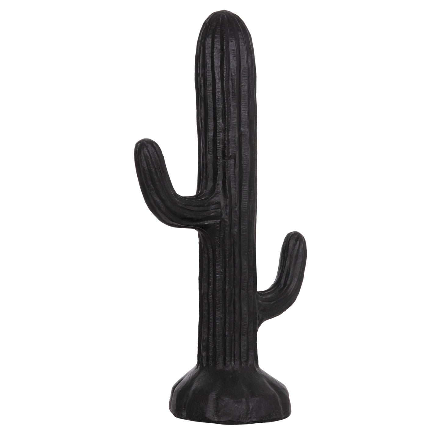Decorative Floor Standing Cactus Hm4386.01l Plaster In Black 63x37x150hcm.