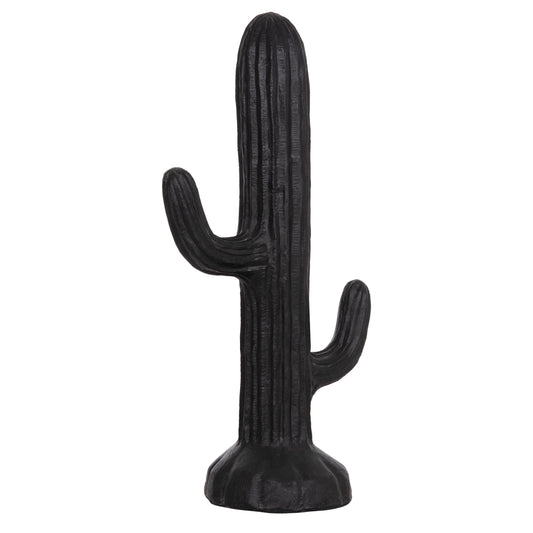 Decorative Floor Standing Cactus Hm4386.01l Plaster In Black 63x37x150hcm.