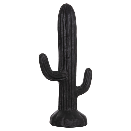 Decorative Floor Standing Cactus Hm4386.01m Plaster In Black 54x34x103hcm.