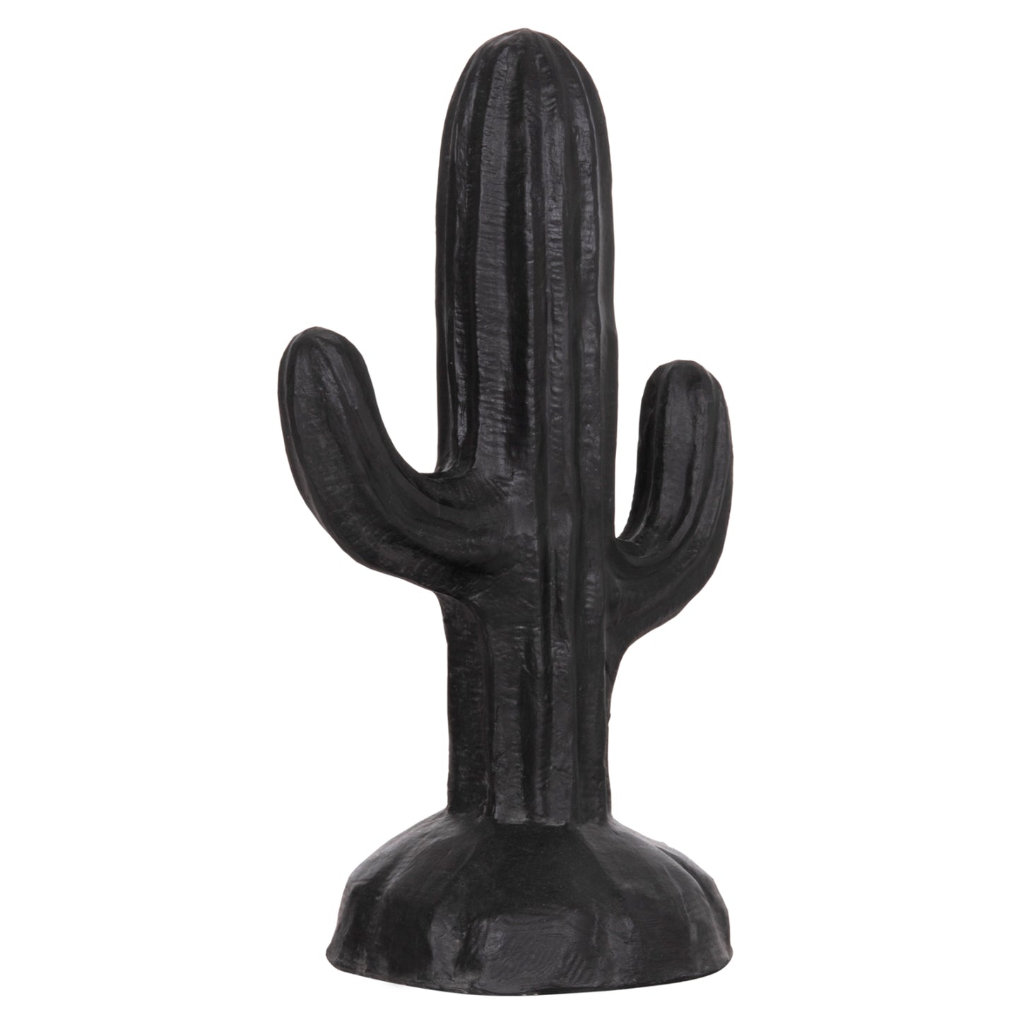 Decorative Floor Standing Cactus Hm4386.01s Plaster In Black 42x30x74hcm.