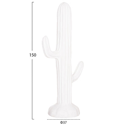 Decorative Floor Standing Cactus Hm4386.02l Plaster In White 63x37x150hcm.