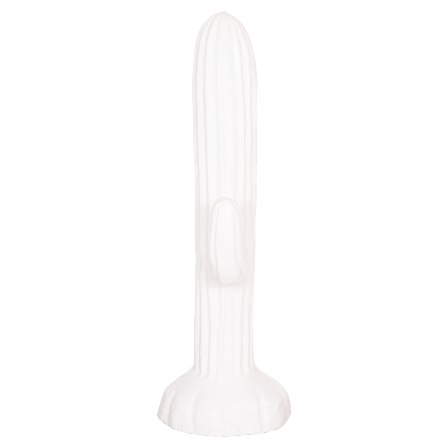 Decorative Floor Standing Cactus Hm4386.02m Plaster In White 54x34x103hcm.
