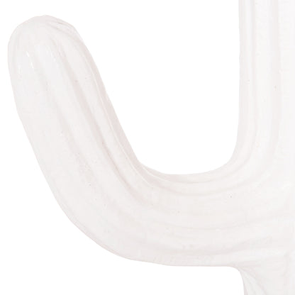Decorative Floor Standing Cactus Hm4386.02m Plaster In White 54x34x103hcm.