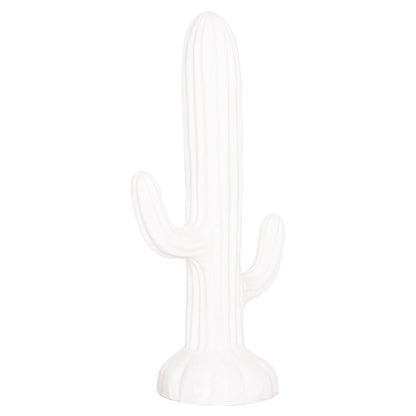 Decorative Floor Standing Cactus Hm4386.02m Plaster In White 54x34x103hcm.