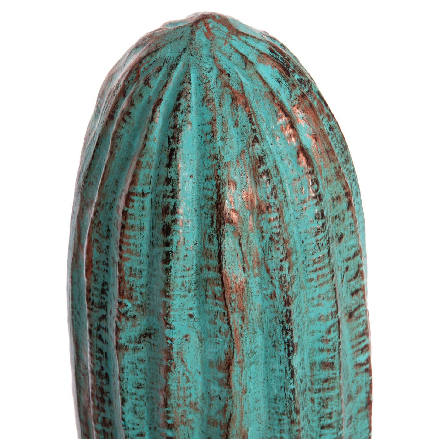Decorative Floor Standing Cactus Hm4386.03m Plaster In Turquoise 54x34x103hcm.