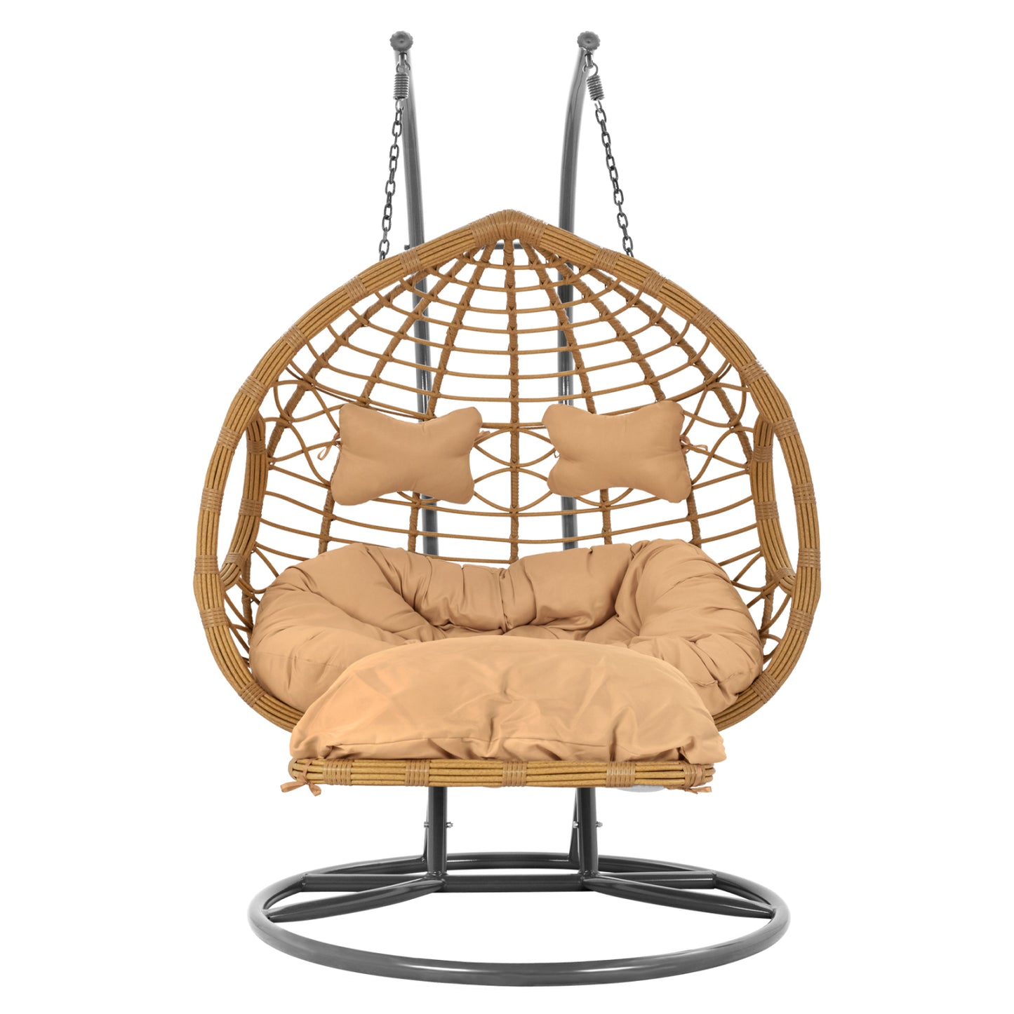 Hanging Double Armchair Nest Grey-beige With Pillow Hm5754.01 120'x200 Cm