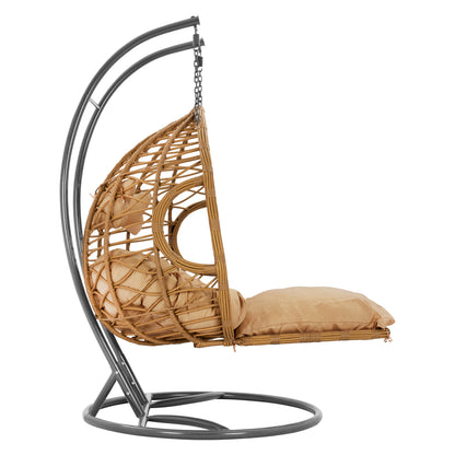 Hanging Double Armchair Nest Grey-beige With Pillow Hm5754.01 120'x200 Cm