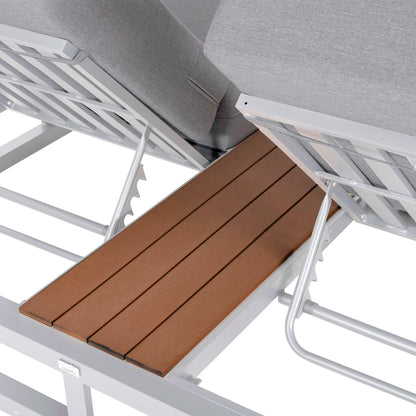 Double Lounge Sunbeds In A Cube With Sunshades Gallant Hm6097.02 Aluminum In White 2x2x2m