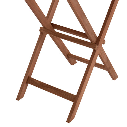 Serving Tray On Foldable Stand Barnaby Hm4580 Teak Wood In Natural Color 63x40x77hcm