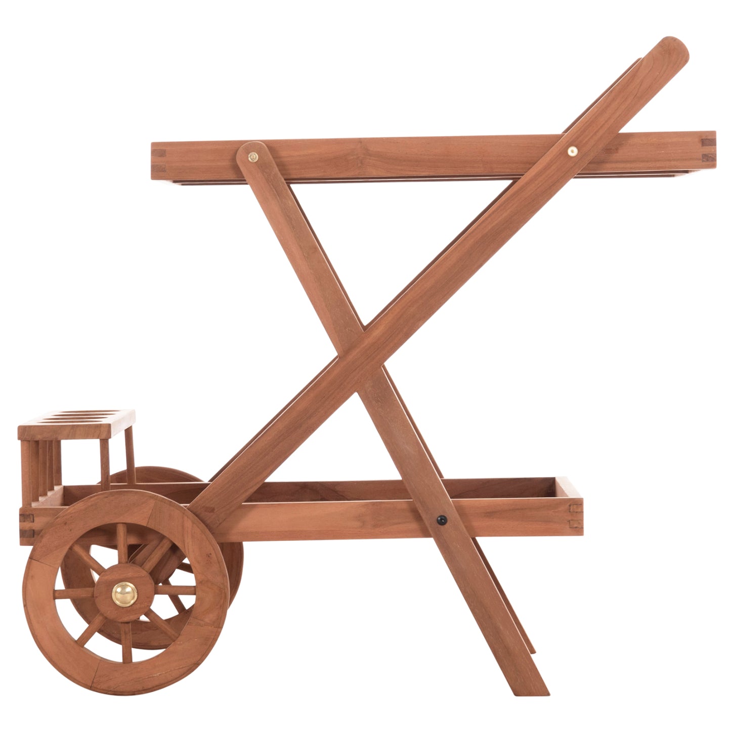 Serving Trolley Alfred Hm4579 Teak Wood In Natural Color 86x56x80hcm.