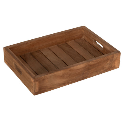 Trey Set 3pcs Hm7894 Teak Wood In Natural Color 39x29x7cm.