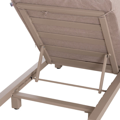 Professional Sunlounger Jessie Hm10714.04 Cappuccino Aluminum-beige Cushion 200x71x79hcm.