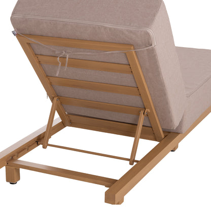 Professional Sunlounger Jessie Hm10714.05 Heat Transfer Aluminum-beige Cushion 200x71x79hcm