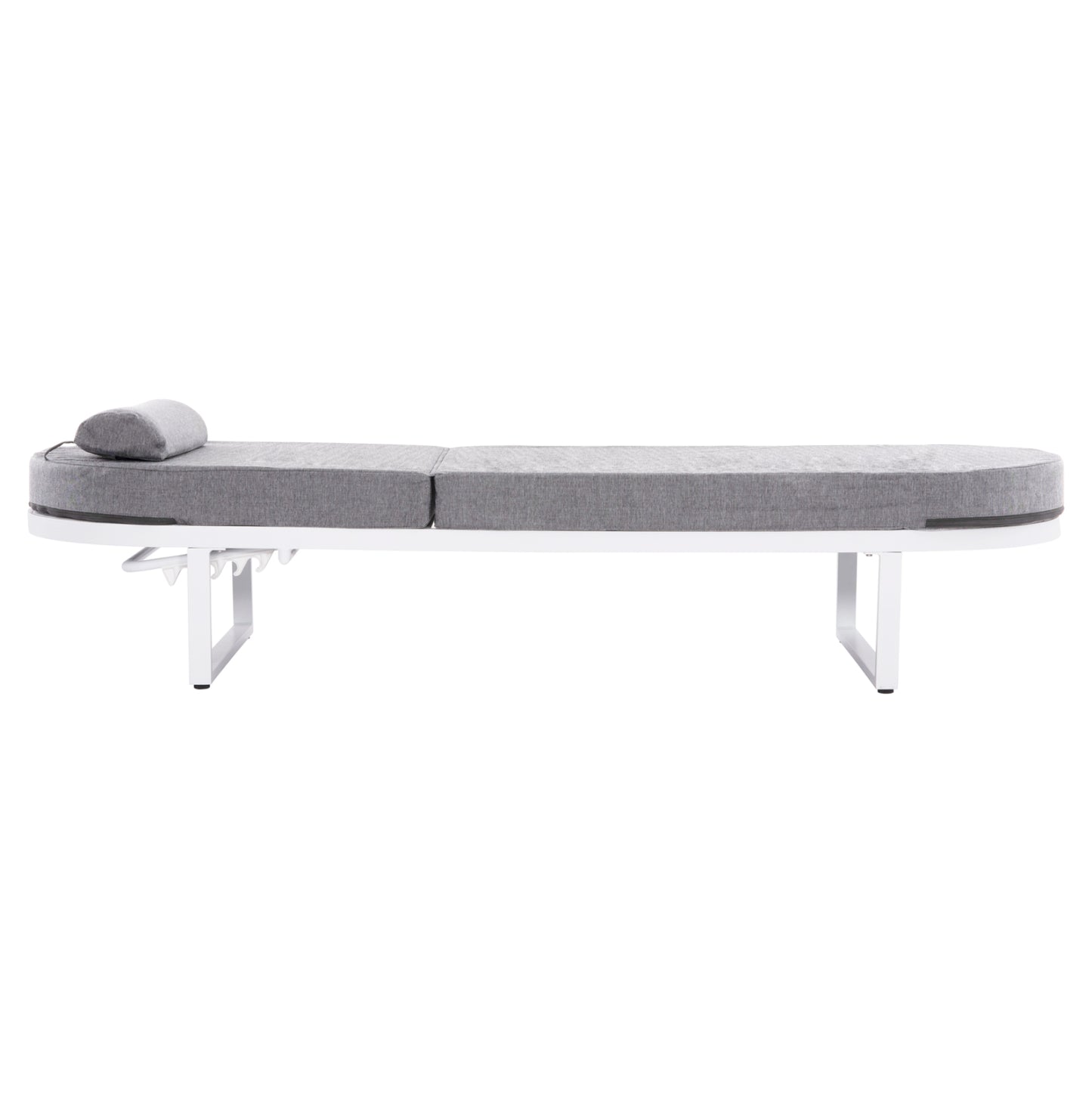 Professional Sunlounger Mallow Hm10715.01 White Aluminum & Grey Cushion 198x71x40,5-103hcm.
