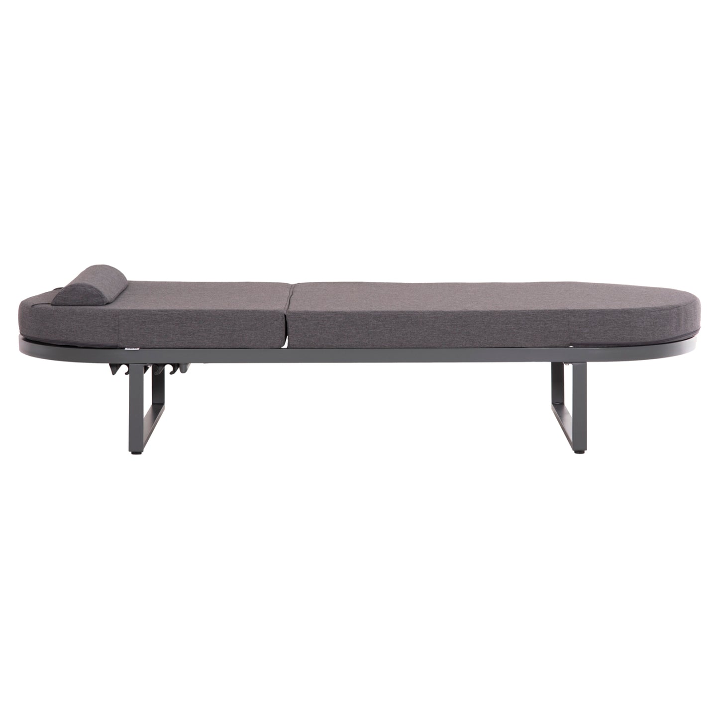 Professional Sunlounger Mallow Hm10715.03 Dark Grey Aluminum & Cushion 198x71x40,5-103hcm.