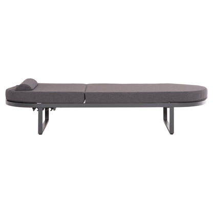 Professional Sunlounger Mallow Hm10715.03 Dark Grey Aluminum & Cushion 198x71x40,5-103hcm.