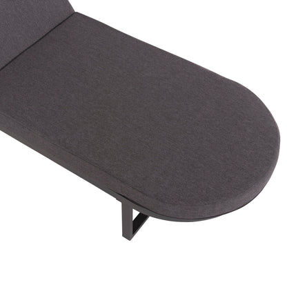Professional Sunlounger Mallow Hm10715.03 Dark Grey Aluminum & Cushion 198x71x40,5-103hcm.