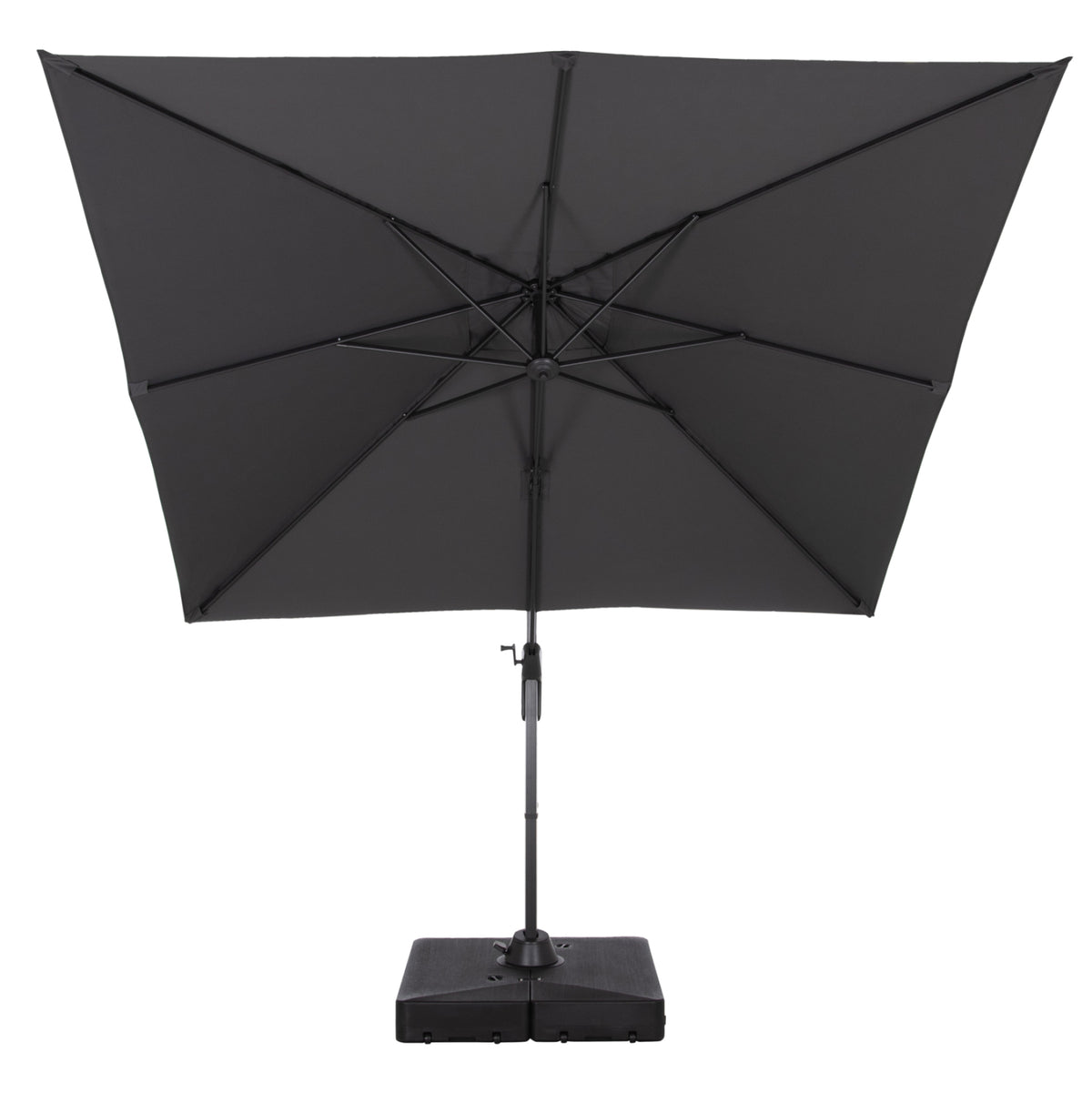 Professional Umbrella 2.7x2.7m With Water Base Javante Hm10857.01 Grey Alum. & Shade