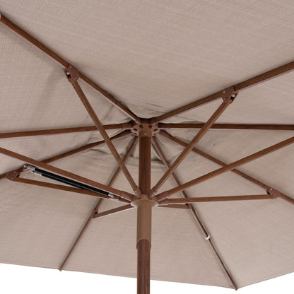 Professional Umbrella 3x3m Gladell Hm6604.02 Beige Shade-heat Transfer Aluminum