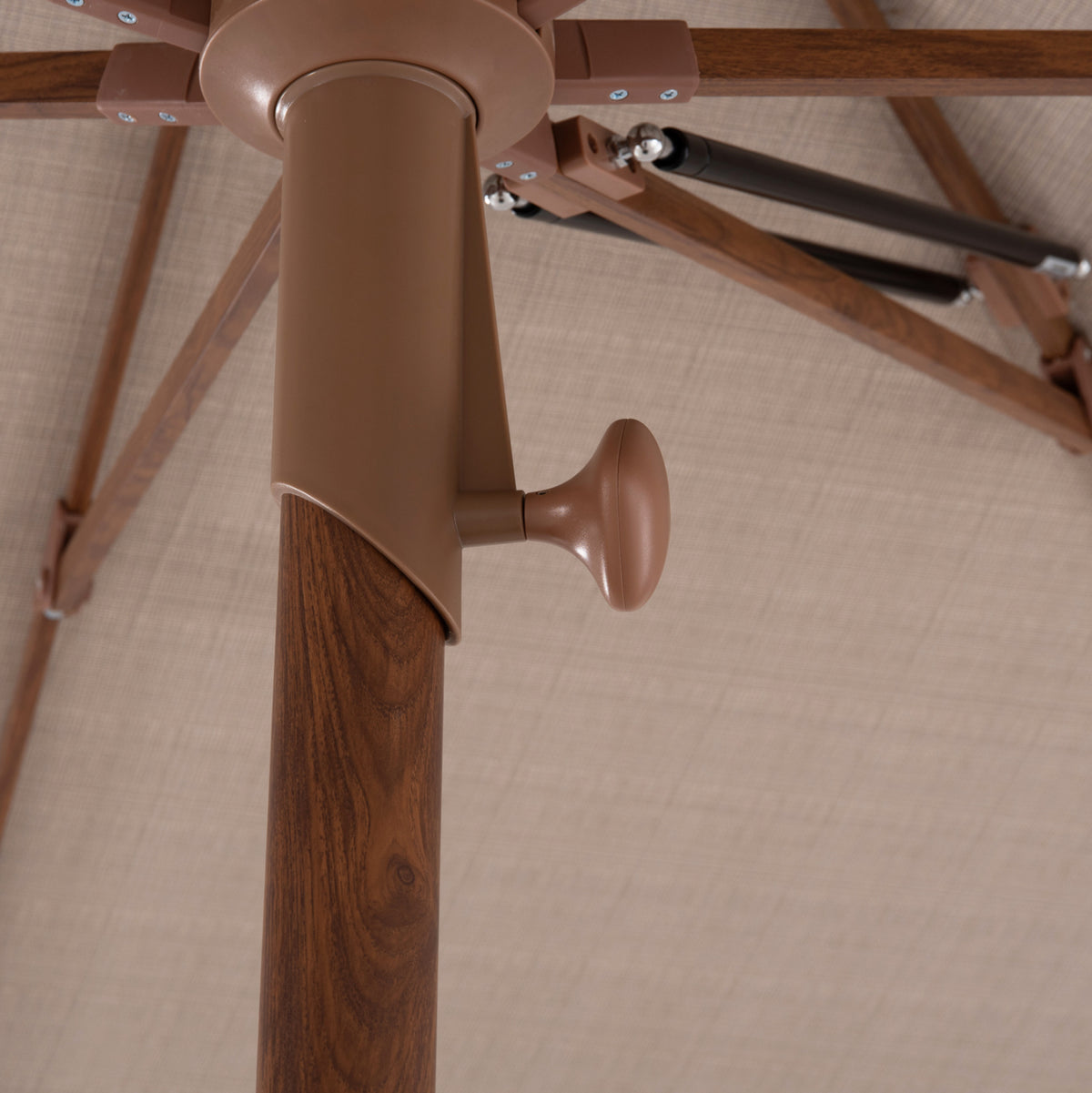 Professional Umbrella 3x3m Gladell Hm6604.02 Beige Shade-heat Transfer Aluminum