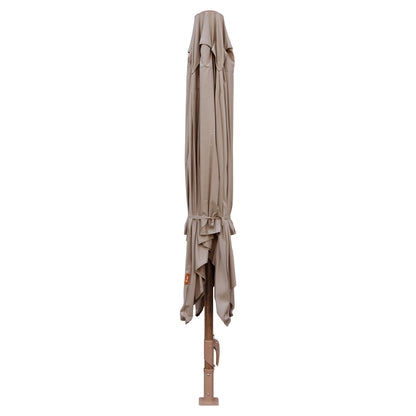 Professional Umbrella 4x4m Gladell Hm6605.02 Heat Transfer Aluminum--acrylic Shade In Sand Beige