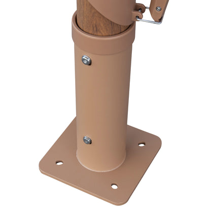 Professional Umbrella 4x4m Gladell Hm6605.02 Heat Transfer Aluminum--acrylic Shade In Sand Beige