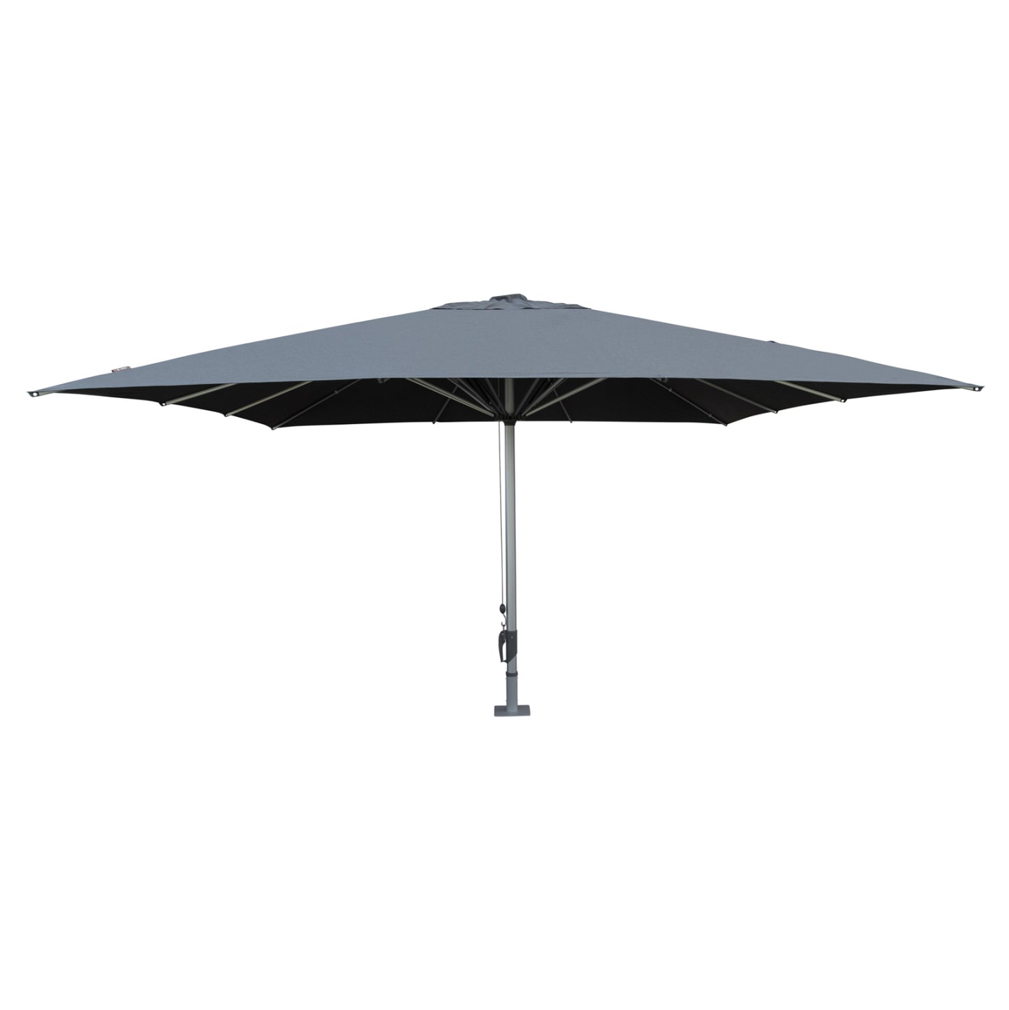Professional Aluminum Umbrella 5x5m Pollin Hm6606.01 Acrylic Shade In Grey