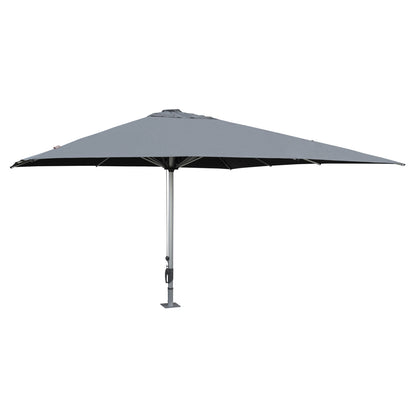 Professional Aluminum Umbrella 5x5m Pollin Hm6606.01 Acrylic Shade In Grey