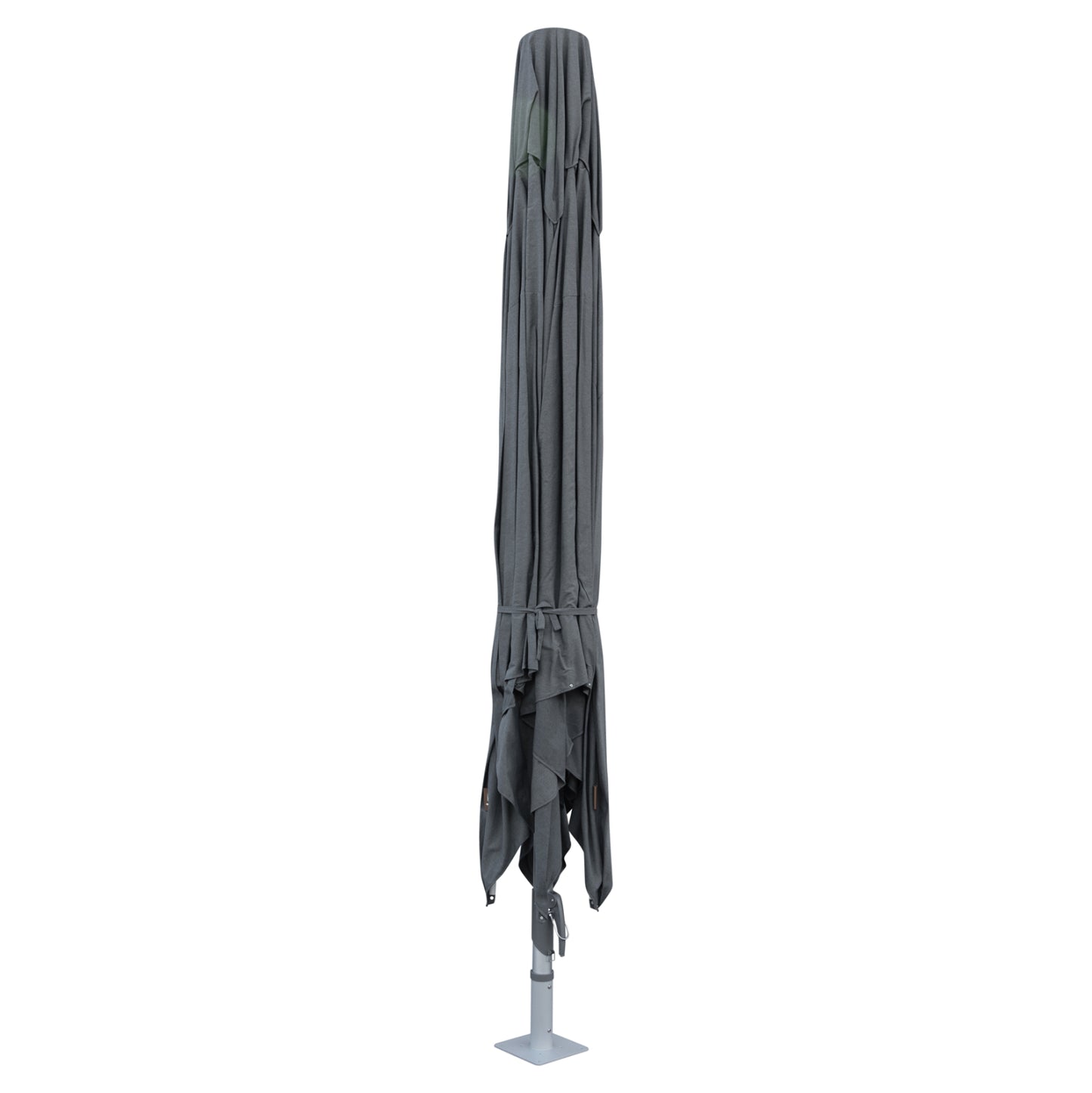 Professional Aluminum Umbrella 5x5m Pollin Hm6606.01 Acrylic Shade In Grey