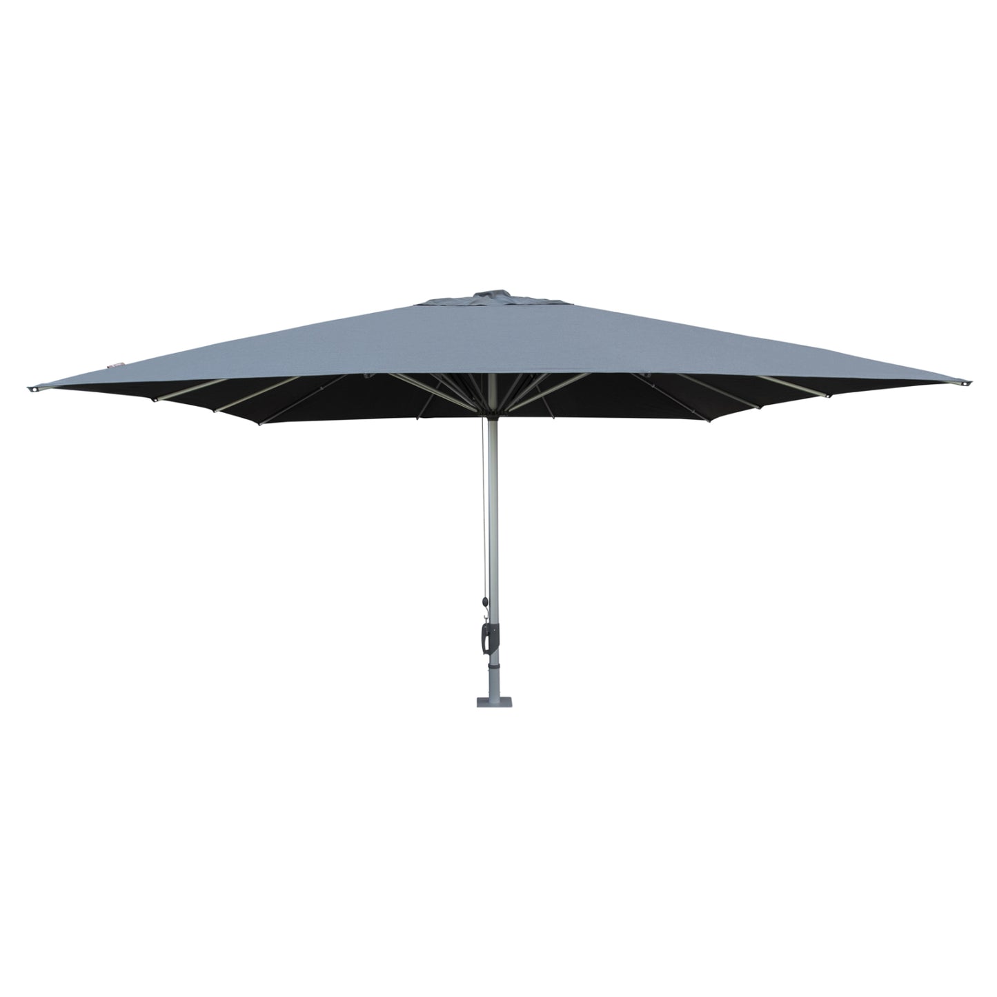 Professional Aluminum Umbrella 5x5m Pollin Hm6606.01 Acrylic Shade In Grey
