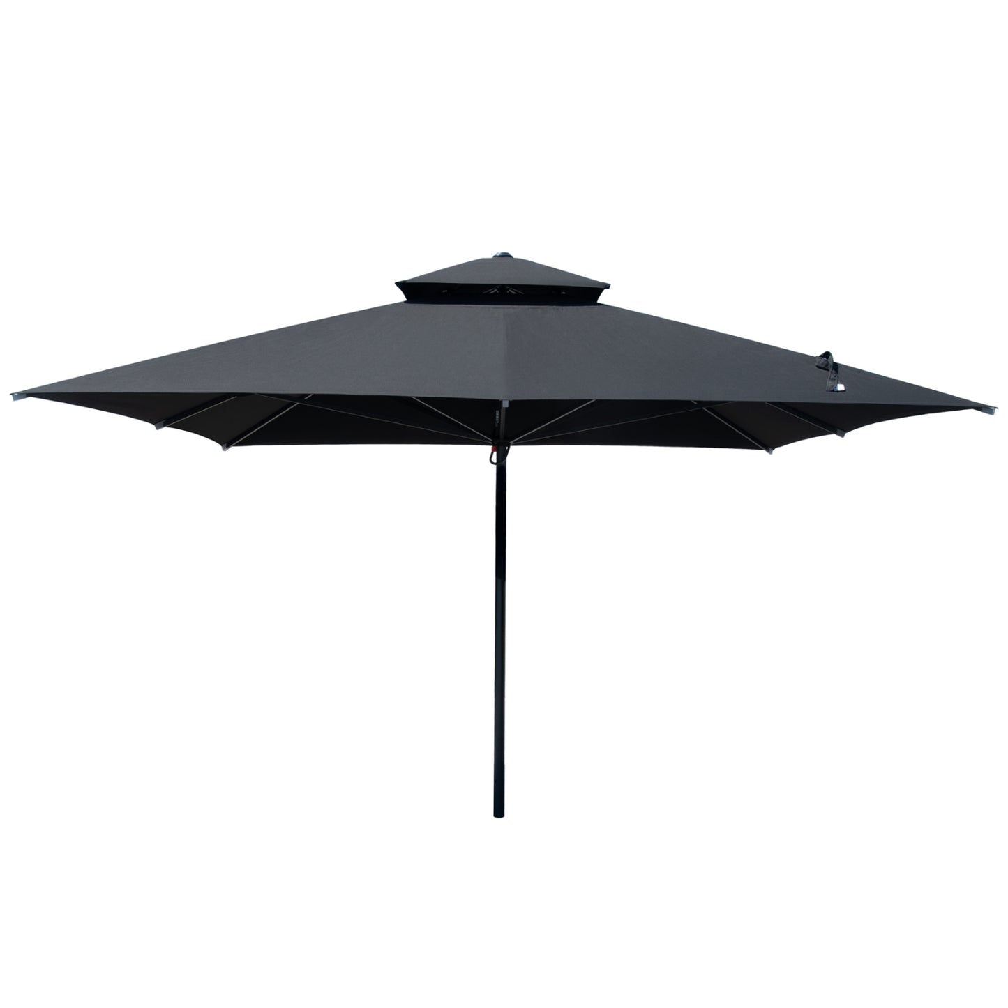Professional Umbrella Alu Telescopic Hm6031.03 4x4x2,95-4Μ With Black Acrylic Cloth