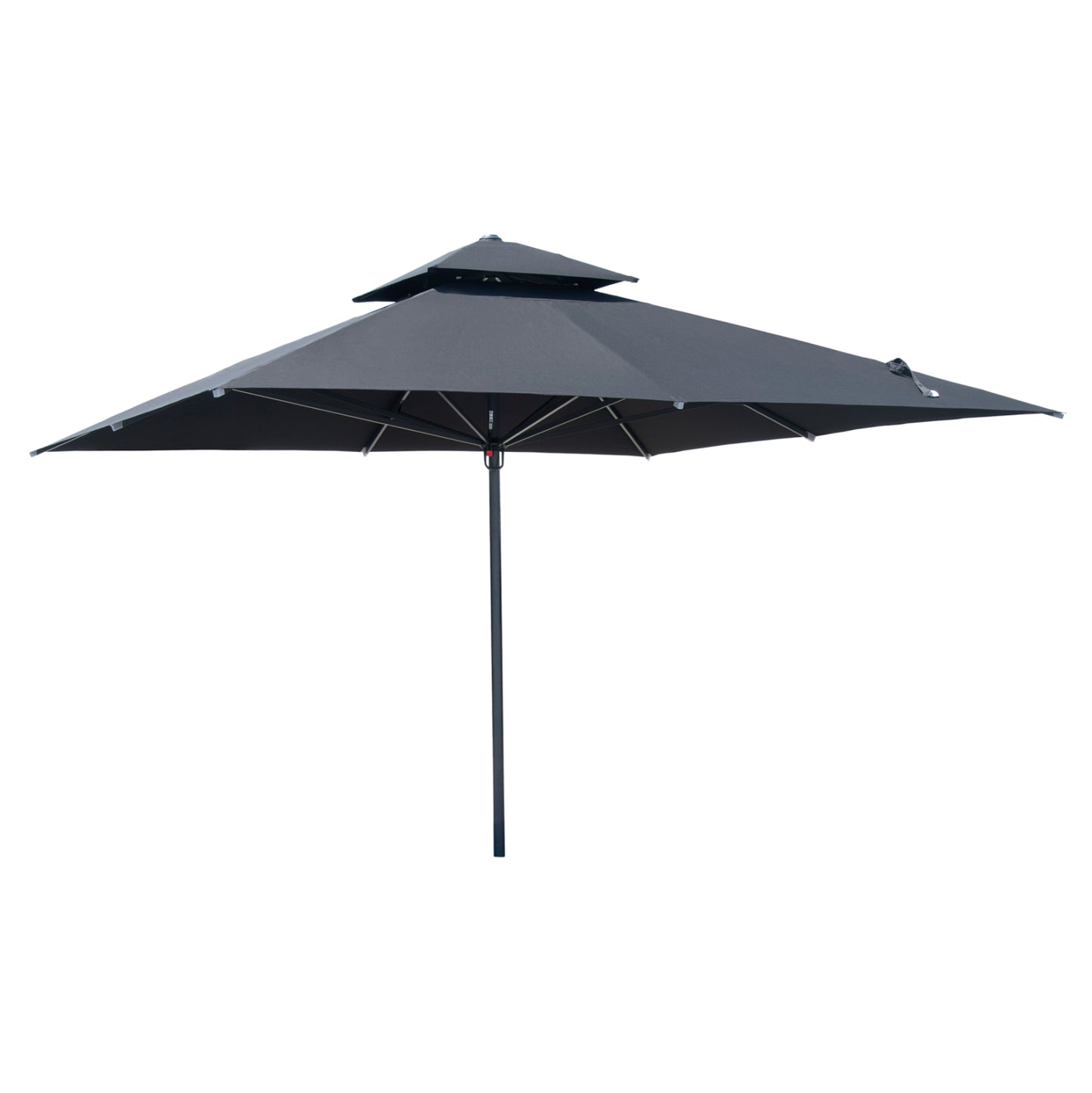 Professional Umbrella Alu Telescopic Hm6031.03 4x4x2,95-4Μ With Black Acrylic Cloth