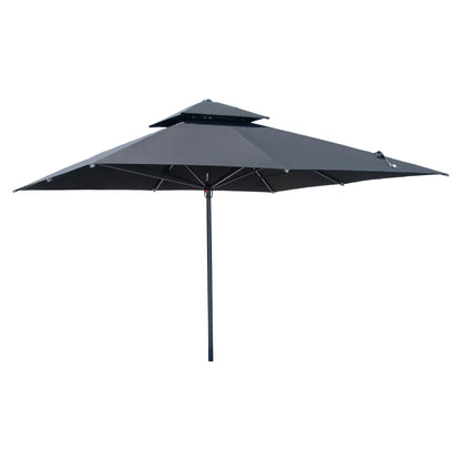 Professional Umbrella Alu Telescopic Hm6031.03 4x4x2,95-4Μ With Black Acrylic Cloth