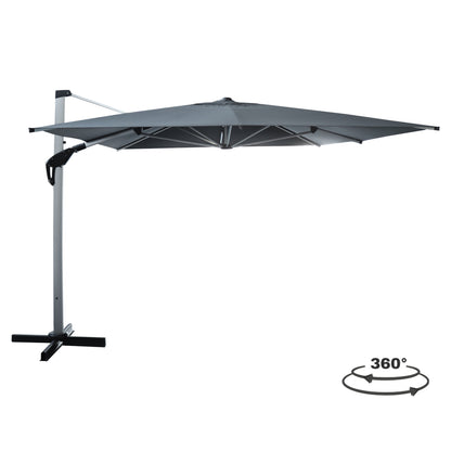 Professional Umbrella Javante Hm6621.01 Silver Anodized Aluminum--grey Shade 400x400x270hcm