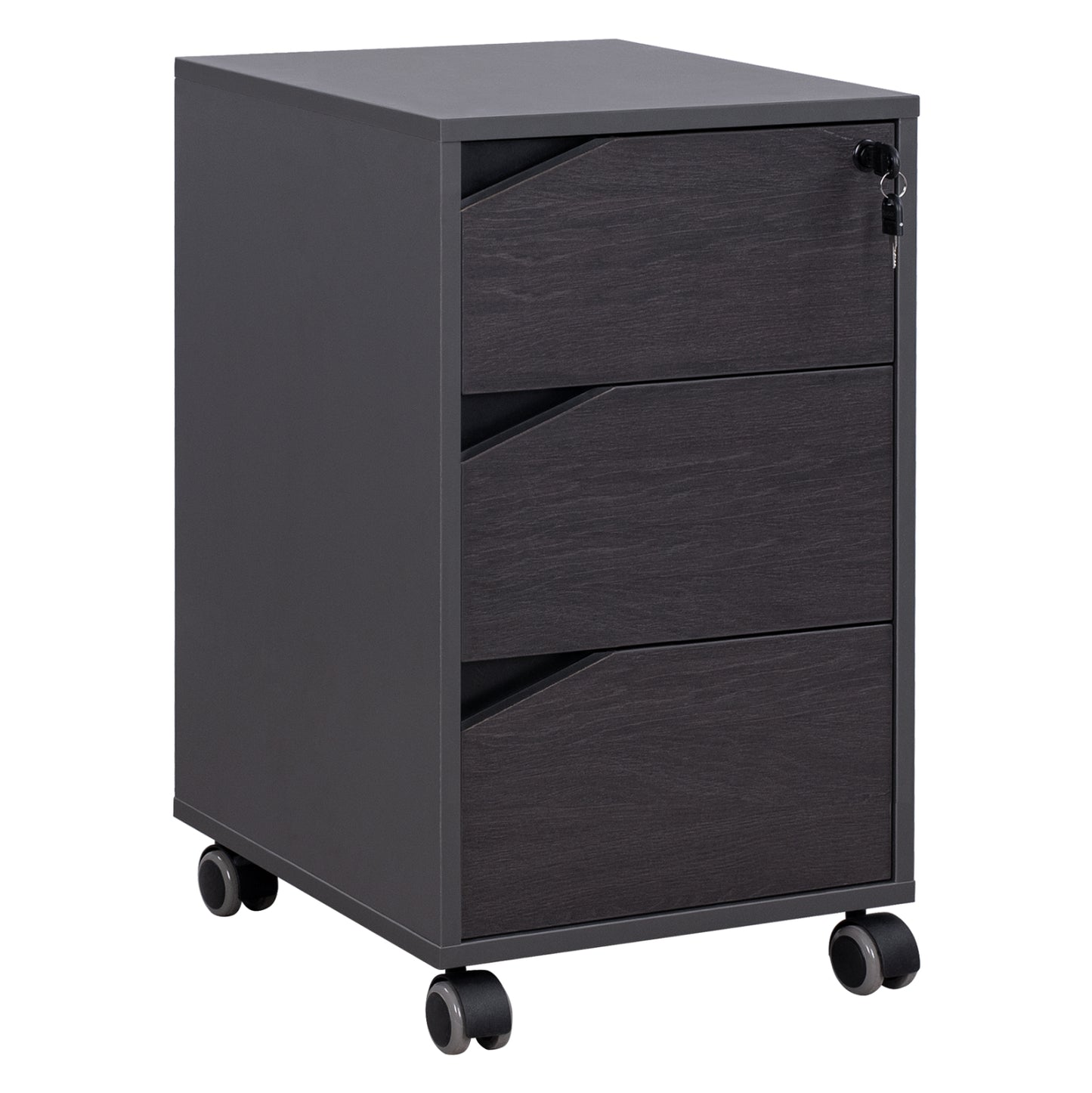 Professional Office Drawer With Wheels Rosewood Hm2108 40x42x60Ηcm