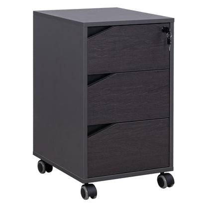 Professional Office Drawer With Wheels Rosewood Hm2108 40x42x60Ηcm