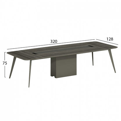 Professional Meeting Desk Lux Series Mocha & Ash 320x128x75 Hm2124