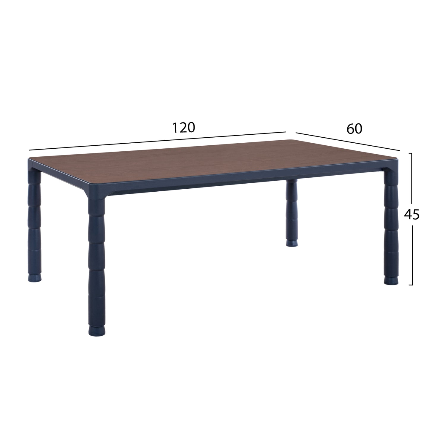 Professional Coffee Table Walnut 120x60x45 Hm2095
